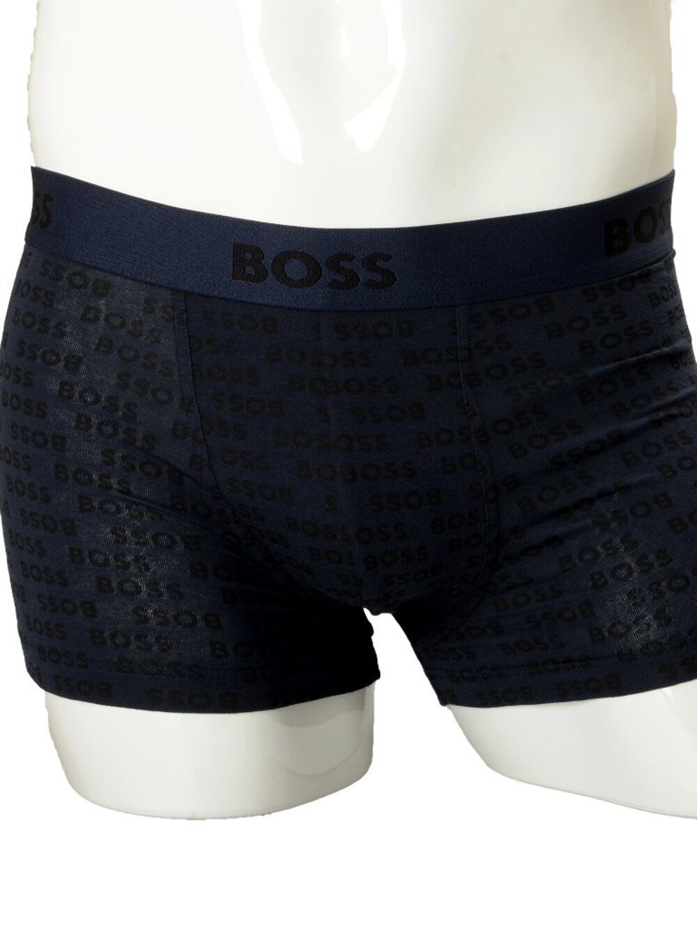 Hugo Boss Men's Logo Print Black & Blue Trunk Underwear US S IT 48